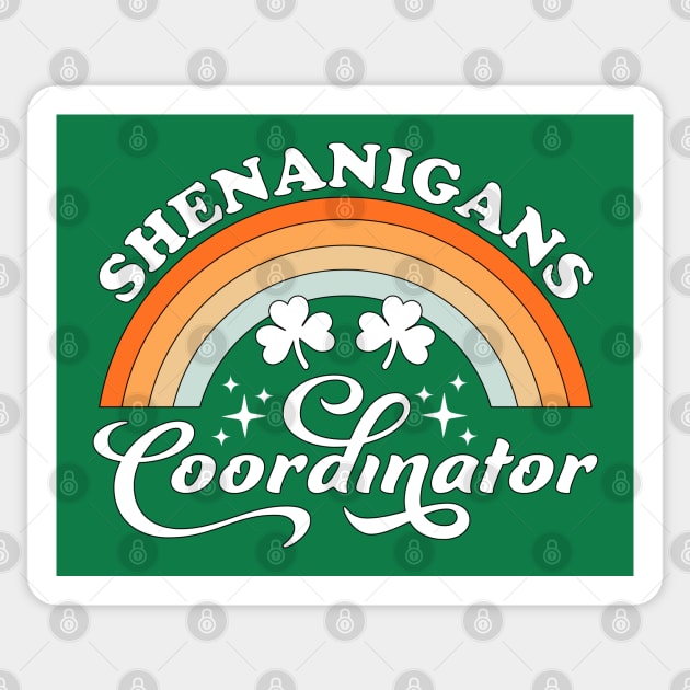 Shenanigans Coordinator Funny Teacher St Patrick's Day Sticker by OrangeMonkeyArt